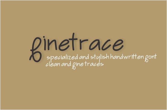 Finetrace: A Versatile Handwritten Font for Editorial Design