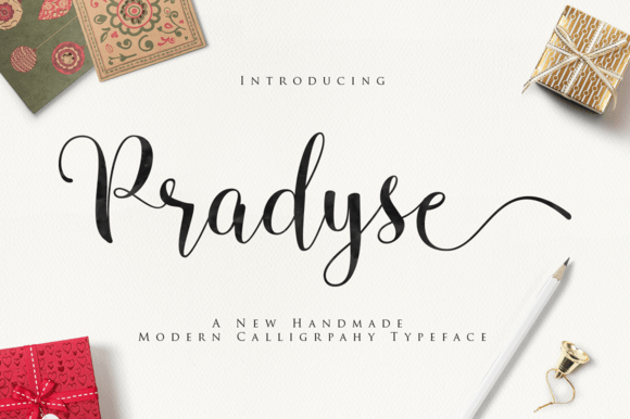 Pradyse: A Beautiful Script Font for Romantic Branding