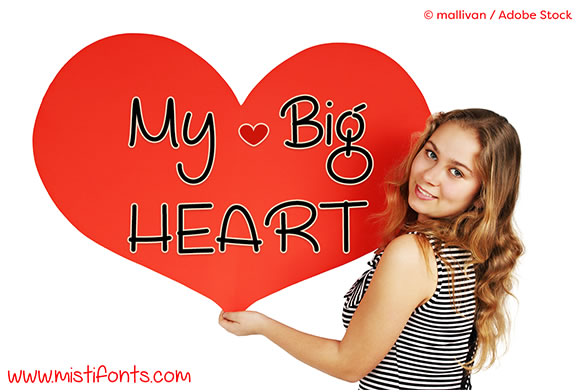 The My Big Heart Font: A Versatile Handwritten Script for Modern Marketing
