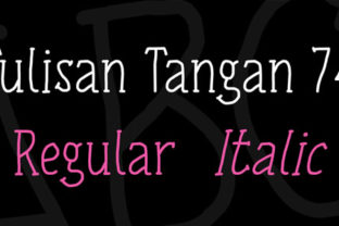 Tulisan Tangan 74: A Refined Script Font for Editorial Mood